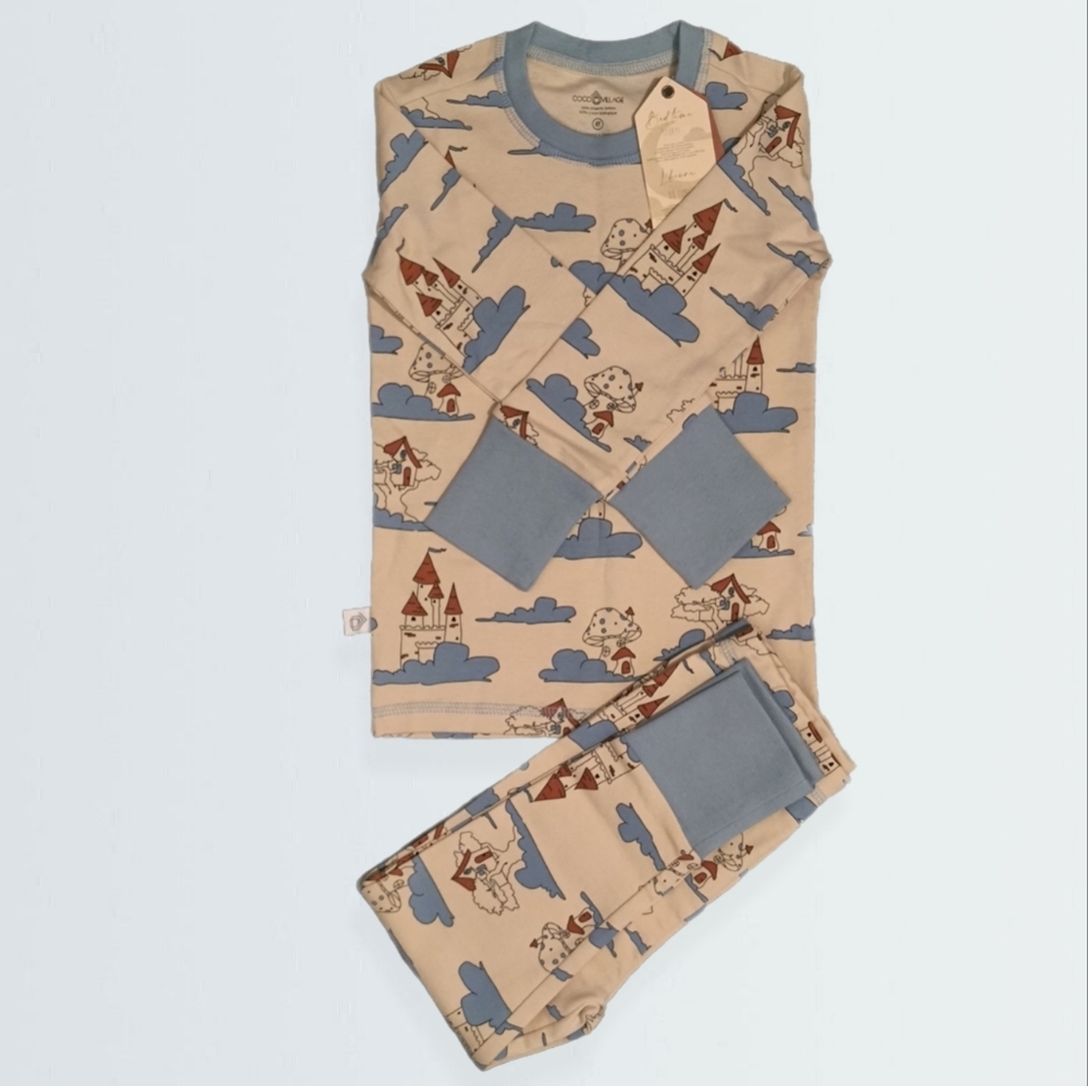 Castle Print Kids Pajama Set